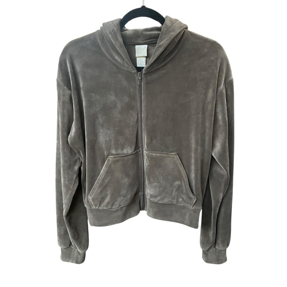 H&M 2‎ Piece Chocolate Brown Fleece Jacket & Pants w Drawstring, Size S